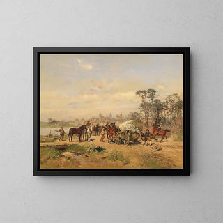 Wilhelm Velten - Achsbruch auf der Strae nach Rothenburg.webp