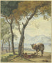 Ein schlafender Esel unter einem Baum am Ufer eines Sees - Wilhelm von Kobell — Ansicht des Kunstwerks