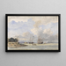 Die Maas vor Rotterdam mit einem amerikanischen und schwedischen Schiff - Willem Anthonie van Deventer — gerahmtes Bild an der Wand