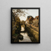 Die Straße mit dem Kanal Bleiswijkstraat in Enkhuizen - Willem Bastiaan Tholen — gerahmtes Bild an der Wand