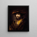 Buste eines Mannes mit breitkrempigem Hut - Willem Drost — gerahmtes Bild an der Wand
