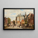 Eine belebte Straße in einer holländischen Stadt - Willem Koekkoek — gerahmtes Bild an der Wand