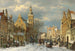 Eine Wintertag in einer sonnigen Straße - Willem Koekkoek — Ansicht des Kunstwerks