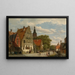 Kinder und Reisende am Kanal entlang - Willem Koekkoek — gerahmtes Bild an der Wand