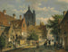 Dorf auf einer sonnigen niederländischen Straße - Willem Koekkoek — Ansicht des Kunstwerks