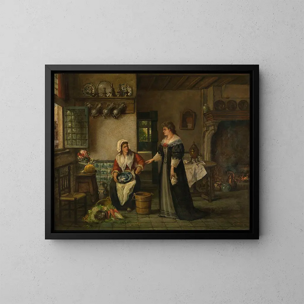 Küche - Willem Linnig — gerahmtes Bild an der Wand