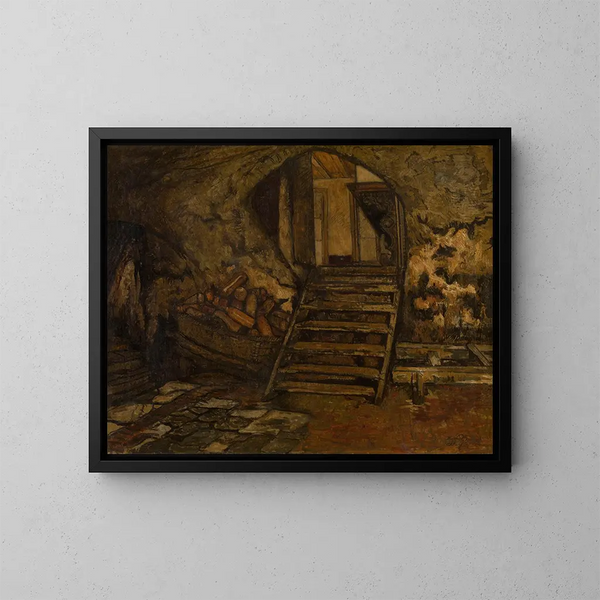 Höhle - Willem Linnig der Jüngere — gerahmtes Bild an der Wand