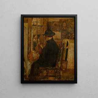 Willem Linnig the Younger - Willem Linnig I the Painters Father in his Studio.webp
