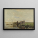 Kühe in der Nähe eines Teiches - Willem Maris — gerahmtes Bild an der Wand