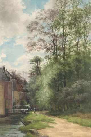 Willem Oppenoorth - Gezicht langs de sloot bij het Bezuidenhout in het Haagse Bos.webp