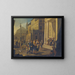 Stadtlandschaft mit einem Bischof, der die Kranken und Verletzten vor einer Kirche heilt - Willem Reuter — gerahmtes Bild an der Wand