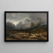 Landschaft mit aufziehendem Gewitter - Willem Roelofs — gerahmtes Bild an der Wand