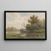 Landschaft mit Wasser und Enten - Willem Roelofs — gerahmtes Bild an der Wand