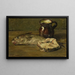 Stillleben mit Kabeljau - Willem Roelofs II — gerahmtes Bild an der Wand