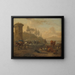 Vieh in der Nähe eines Brunnens - Willem Romeyn — gerahmtes Bild an der Wand