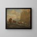 Vieh am Flussufer - Willem Romeyn — gerahmtes Bild an der Wand