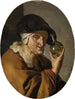 Eine alte Frau mit einem Urinbecher Der Scharlatan - Willem van Mieris — Ansicht des Kunstwerks