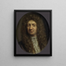 Portrait eines Mannes - Willem van Mieris — gerahmtes Bild an der Wand