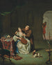 Tartuffe und Elmire überrascht von Damis, dem Sohn von Orgon - Willem van Mieris — Ansicht des Kunstwerks