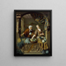 Der Gemüsehändler - Willem van Mieris — gerahmtes Bild an der Wand