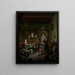 Das Rareeshow de Fraay Curieus - Willem van Mieris — gerahmtes Bild an der Wand