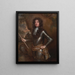 Ein unbekannter Mann Wahrscheinlich der neunte Earl of Derby - Willem Wissing — gerahmtes Bild an der Wand