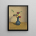 Sonnenblumen in einer blauen Vase - Willem Witsen — gerahmtes Bild an der Wand
