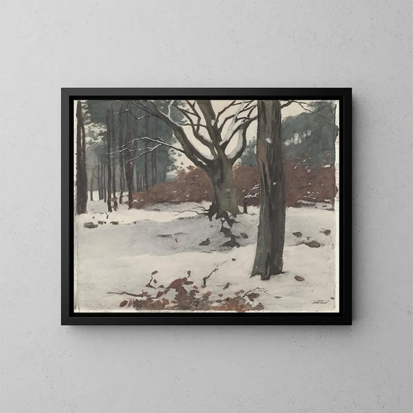 Bäume im Schnee - Willem Witsen — gerahmtes Bild an der Wand