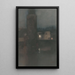 La Montelbaanstoren à Amsterdam de nuit - Willem Witsen — gerahmtes Bild an der Wand