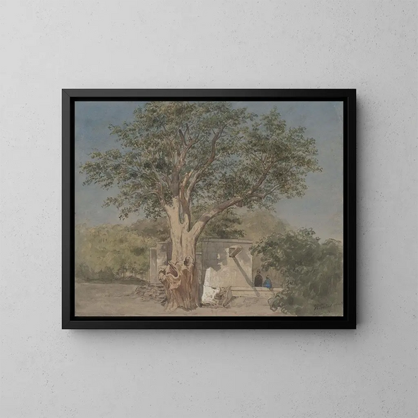 Hütte unter einem Karo-Baum - Willem de Famars Testas — gerahmtes Bild an der Wand