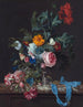Stillleben mit Blumen und einer Uhr - Willem van Aelst — Ansicht des Kunstwerks