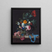 Stillleben mit Blumen und einer Uhr - Willem van Aelst — gerahmtes Bild an der Wand