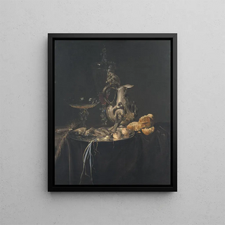 Willem van Aelst - Still Life Breakfast Piece With A Silver Jug.webp