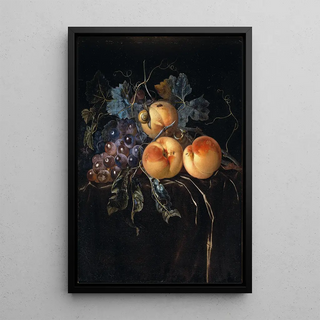 Willem van Aelst - Still Life with Peaches and Grapes.webp