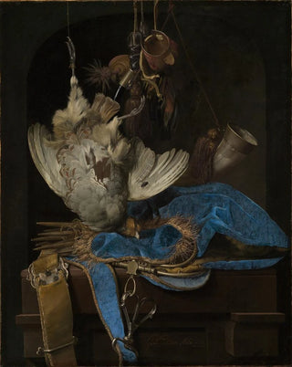Willem van Aelst - Stillleben mit Jagdgerten und totem Rebhuhn.webp