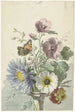 Blumenstrauß mit Schmetterling - Willem van Leen — Ansicht des Kunstwerks