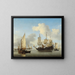 Bateaux au mouillage sur la côte - Willem van de Velde le Jeune — gerahmtes Bild an der Wand