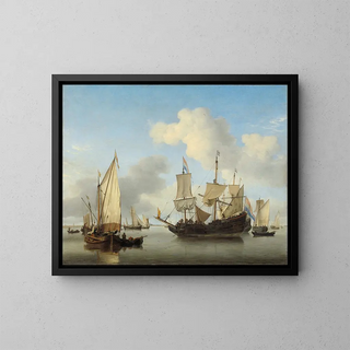 Willem van de Velde the Younger - Ships at Anchor on the Coast.webp