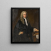Portrait eines Gentlemans in Schwarz - William Aikman — gerahmtes Bild an der Wand