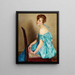 Frau in Blau - William Arber Brown Kirkpatrick — gerahmtes Bild an der Wand