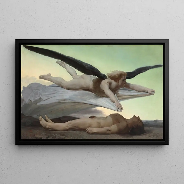 L'Égalité devant la mort - William Bouguereau — gerahmtes Bild an der Wand