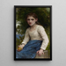 Mädchen mit einem Apfel - William Bouguereau — gerahmtes Bild an der Wand