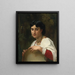 Italienisches Gemälde mit Tamburin - William Bouguereau — gerahmtes Bild an der Wand