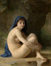 Nackt Sitzend - William Bouguereau — Ansicht des Kunstwerks