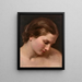 Gesicht einer Frau in Profil - William Bouguereau — gerahmtes Bild an der Wand