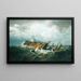 Schiffsunglück vor Nantucket nach einem Sturm - William Bradford — gerahmtes Bild an der Wand