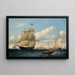 Der Walfänger Emma C. Jones vor der Küste von Round Hills, New Bedford - William Bradford — gerahmtes Bild an der Wand