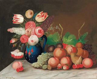 William Buelow Gould - Still life with fruit and flowers.webp