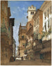 Corso Sant'Anastasia mit dem Palazzo Maffei in Verona - William Callow — Ansicht des Kunstwerks