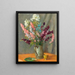 Tasse aus Zinn mit Delphiniums - William Chadwick — gerahmtes Bild an der Wand